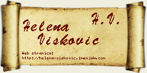 Helena Višković vizit kartica